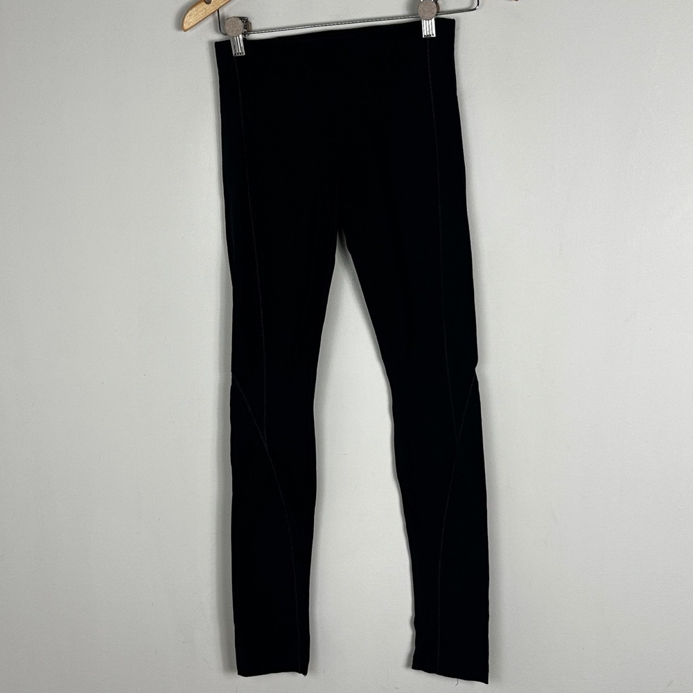 Helmut Lang Dark Navy Blue Thick Leggings Womens Size P or XS Seamed USA Made